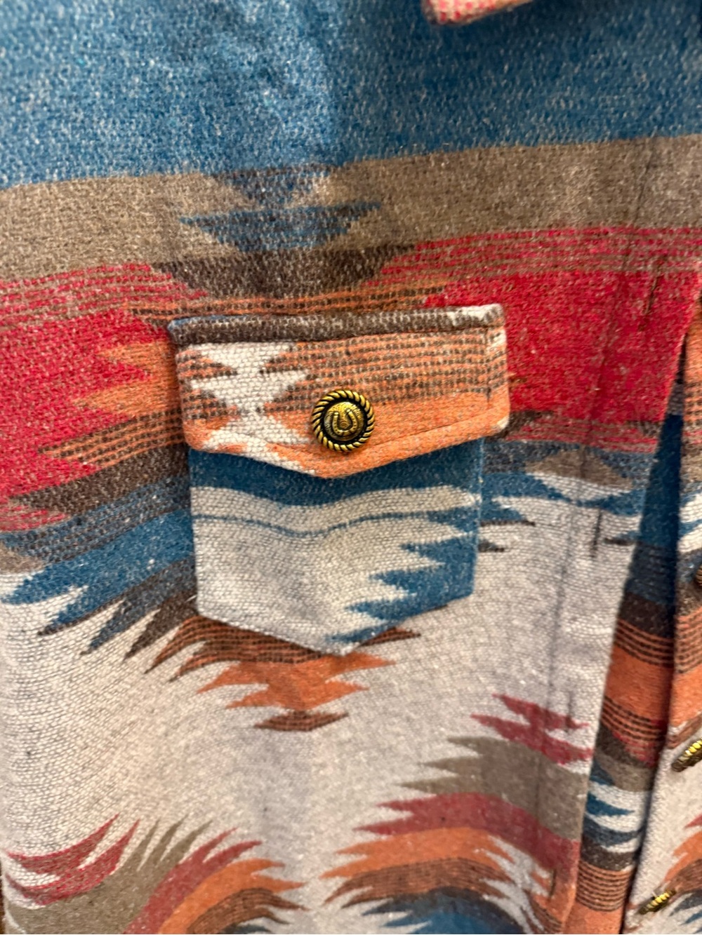 Corduroy Aztec Shacket Size 2X - Picture 5 of 7